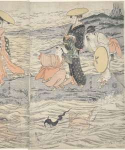 Awabi Shell Divers w Enoshima autorstwa Kitagawa Utamaro