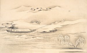 Księga Ehona Ginsekai Świat w srebrze, koniec XVIII-początek XIX wieku. autorstwa Kitagawa Utamaro