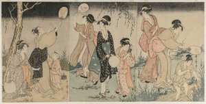 Łapanie świetlików autorstwa Kitagawa Utamaro