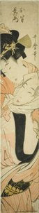 Choemon niosący Ohana na plecach autorstwa Kitagawa Utamaro