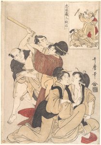 Chūshingura, akt III autorstwa Kitagawa Utamaro