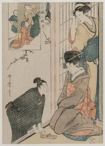 Chushingura: Akt II Magazynu Lojalności, koniec lat 90. XVIII wieku. autorstwa Kitagawa Utamaro