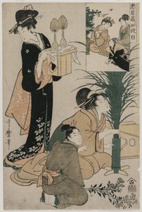 Chushingura: Akt IV Magazynu Lojalności autorstwa Kitagawa Utamaro