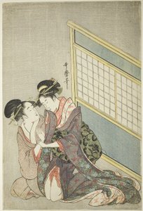 Podwójna poduszka autorstwa Kitagawa Utamaro