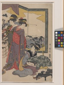 Festiwal Ebisu (drzeworyt kolorowy) autorstwa Kitagawa Utamaro