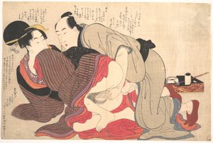 Druk erotyczny autorstwa Kitagawa Utamaro