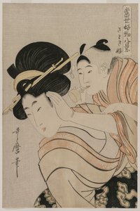 Lubi hałas z serii Osiem widoków ulubionych rzeczy dzisiejszego świata, koniec lat 90. XVIII wieku. autorstwa Kitagawa Utamaro