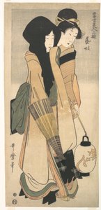 „Gejsza” z serii Trzy rozrywki współczesnych piękności (Tōsei bijin san’yū: Geigi) autorstwa Kitagawa Utamaro