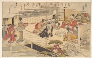 Dziewczęta grające muszlami autorstwa Kitagawa Utamaro