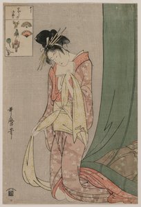 Hanaōgi z Ōgiya z serii Picture Puzzles autorstwa Kitagawa Utamaro
