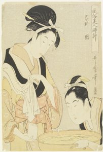 Godzina węża, kobieta trzymana, 1798-1799 autorstwa Kitagawa Utamaro