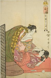 Reżyseria Dragon (Land of Dragons), z „Telve Law Member Yoshiwara (kontynuacja z Seiro Tree)” Te Serie autorstwa Kitagawa Utamaro