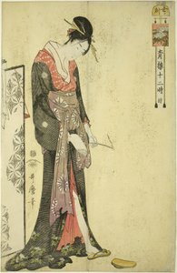 Godzina Wołu [2:00] autorstwa Kitagawa Utamaro