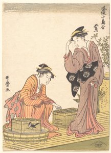 Japońska pokrzewka autorstwa Kitagawa Utamaro