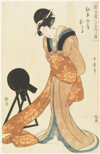 Okaru, żona Kanpeia autorstwa Kitagawa Utamaro