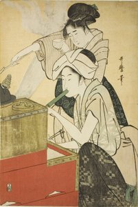 Scena kuchenna autorstwa Kitagawa Utamaro