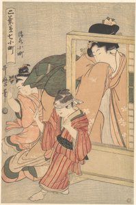 Kiyomizu Komachi, z serii „Futabagusa nana Komachi” autorstwa Kitagawa Utamaro