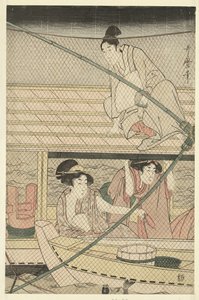 Wędkarstwo nocne autorstwa Kitagawa Utamaro