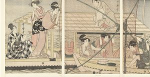 Wędkarstwo nocne autorstwa Kitagawa Utamaro
