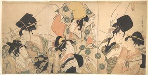 Podróż Narihiry na Wschód autorstwa Kitagawa Utamaro