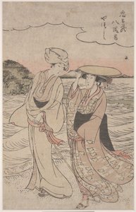 No.8 z serii Chushingura (kolorowy drzeworyt) autorstwa Kitagawa Utamaro