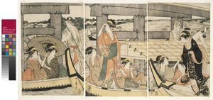 Na górze i pod mostem Ryogoku autorstwa Kitagawa Utamaro
