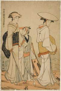 Przyjemności czterech pór roku: kolory i zapachy kwiatów po lewej (Shiki no asobi hana no iroka, ge) autorstwa Kitagawa Utamaro