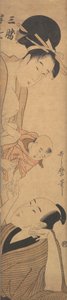 Plan działalności przemysłowej d połowa siódma, co? 1800. autorstwa Kitagawa Utamaro