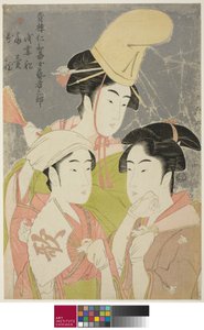 Bambusowy parowiec Niwaka Ona Gejsza nobu: Asazuma Bune Ogiuri Uta. ... ... ... ... , 1793 autorstwa Kitagawa Utamaro