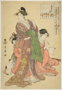 Takigawa z Ogiya autorstwa Kitagawa Utamaro