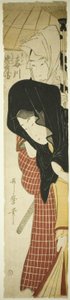 Kurtyzana Umegawa i Chubei z Kurieru (Umegawa, Chubei) autorstwa Kitagawa Utamaro