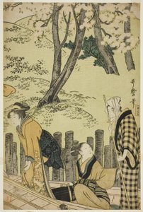 Nabrzeże w Mimeguri autorstwa Kitagawa Utamaro