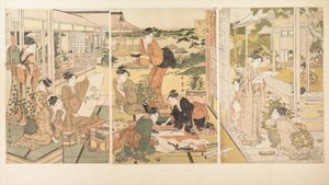 Cztery sztuki (Kinkishoga) autorstwa Kitagawa Utamaro