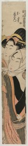 The Lovers Ohan i Choemon (z serii Ballady Joruri w stylu Tokiwazu i Tomimoto) autorstwa Kitagawa Utamaro