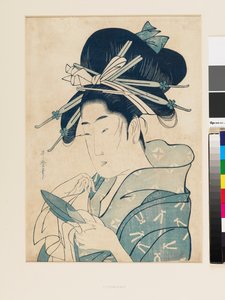 Kurtyzana Tsukioka autorstwa Kitagawa Utamaro