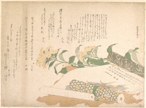 Stokrotki i dwa makimono autorstwa Kitao Shigemasa