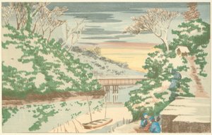 Śnieg w Ochanomizu autorstwa Kiyochika Kobayashi