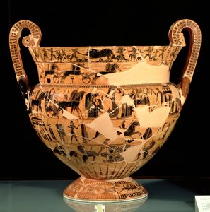 Strona B wazy Francois, wykonana przez Ergotimosa (fl.575-560 pne) c.570 pne (ceramika) autorstwa Kleitias Kleitias