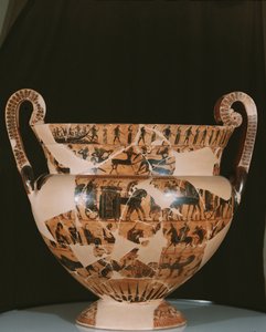 Waza Francois, wykonana przez Ergotimosa (fl.575-560 pne) ok.570 pne (ceramika) autorstwa Kleitias Kleitias