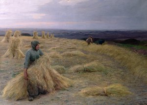 Żniwiarze, Svinklov-Viildemosen, Jutlandia autorstwa Knud Larsen