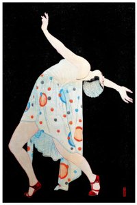 Art Deco moga lub taniec nowoczesnej dziewczyny autorstwa Kobayakawa Kiyoshi