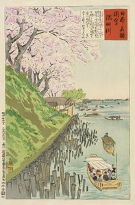 Rzeka Sumida autorstwa Kobayashi Kiyochika
