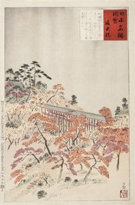 Most Tsūtenkyō, Kioto autorstwa Kobayashi Kiyochika