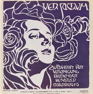 Okładka 4. numeru Ver Sacrum z 1899 roku, czasopisma artystów secesyjnych ... autorstwa Koloman Moser