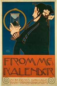 Moser, Koloman (1868-1918) Frommes Kalender (Calendrier des femmes) Litografia kolorowa 1903 Nowy Jork. Muzeum Sztuki Nowoczesnej (MOMA) autorstwa Koloman Moser