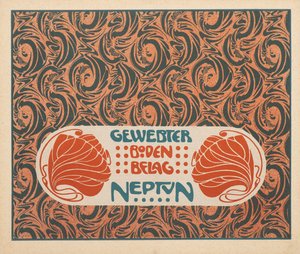 Podłoga tkana Neptun, 1901. autorstwa Koloman Moser
