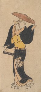Aktor Sanjo Kantaro jako wędrowne życie buddyjskie, ca. 1715. autorstwa Kondo Kiyoharu