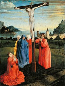 Chrystus na krzyżu, ok. 1430-33 (olej na desce) autorstwa Konrad Witz