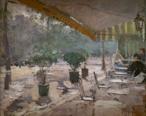 W paryskiej kawiarni autorstwa Konstantin Alekseevich Korovin