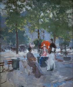 W paryskiej kawiarni autorstwa Konstantin Alekseevich Korovin